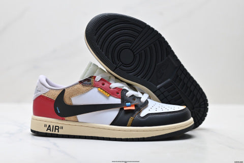 Nike Air Jordan 1 x Travis Scott sneakers Anti-slip basketball shoes for men and women