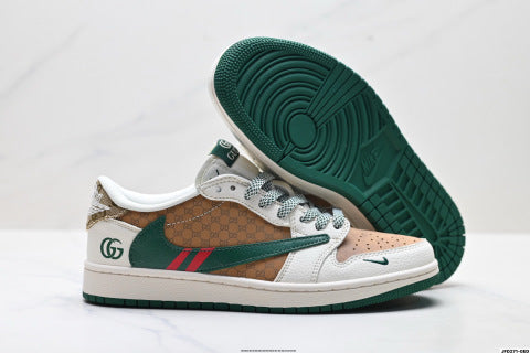 Nike Air Jordan 1 x Travis Scott Sneakers Comfortable and casual non-slip basketball shoes
