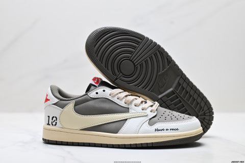 Nike Air Jordan 1 x Travis Scott basketball shoes Comfortable casual sneakers