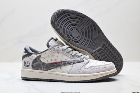 Nike Air Jordan 1 x Travis Scott Collaboration sneakers Anti-slip basketball shoes for men and women