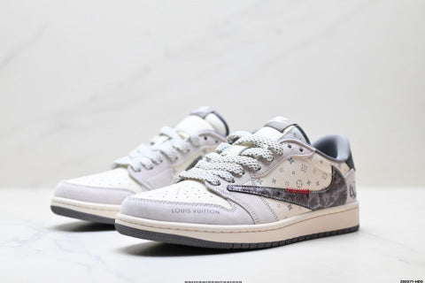 Nike Air Jordan 1 x Travis Scott Collaboration sneakers Anti-slip basketball shoes for men and women