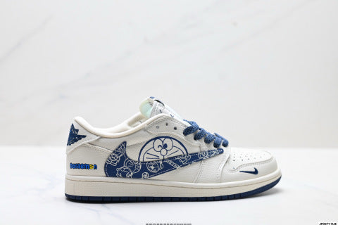 Nike Air Jordan 1 x Travis Scott Collaboration sneakers Breathable and non-slip basketball shoes