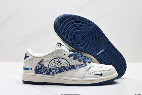 Nike Air Jordan 1 x Travis Scott Collaboration sneakers Breathable and non-slip basketball shoes