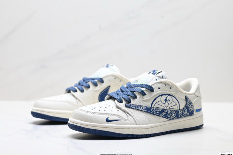 Nike Air Jordan 1 x Travis Scott Collaboration sneakers Breathable and non-slip basketball shoes