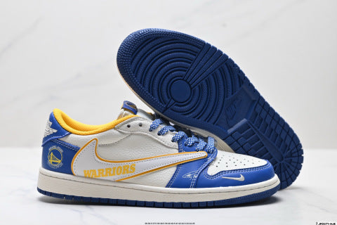Nike Air Jordan 1 x Travis Scott basketball shoes Comfortable casual sneakers for men and women